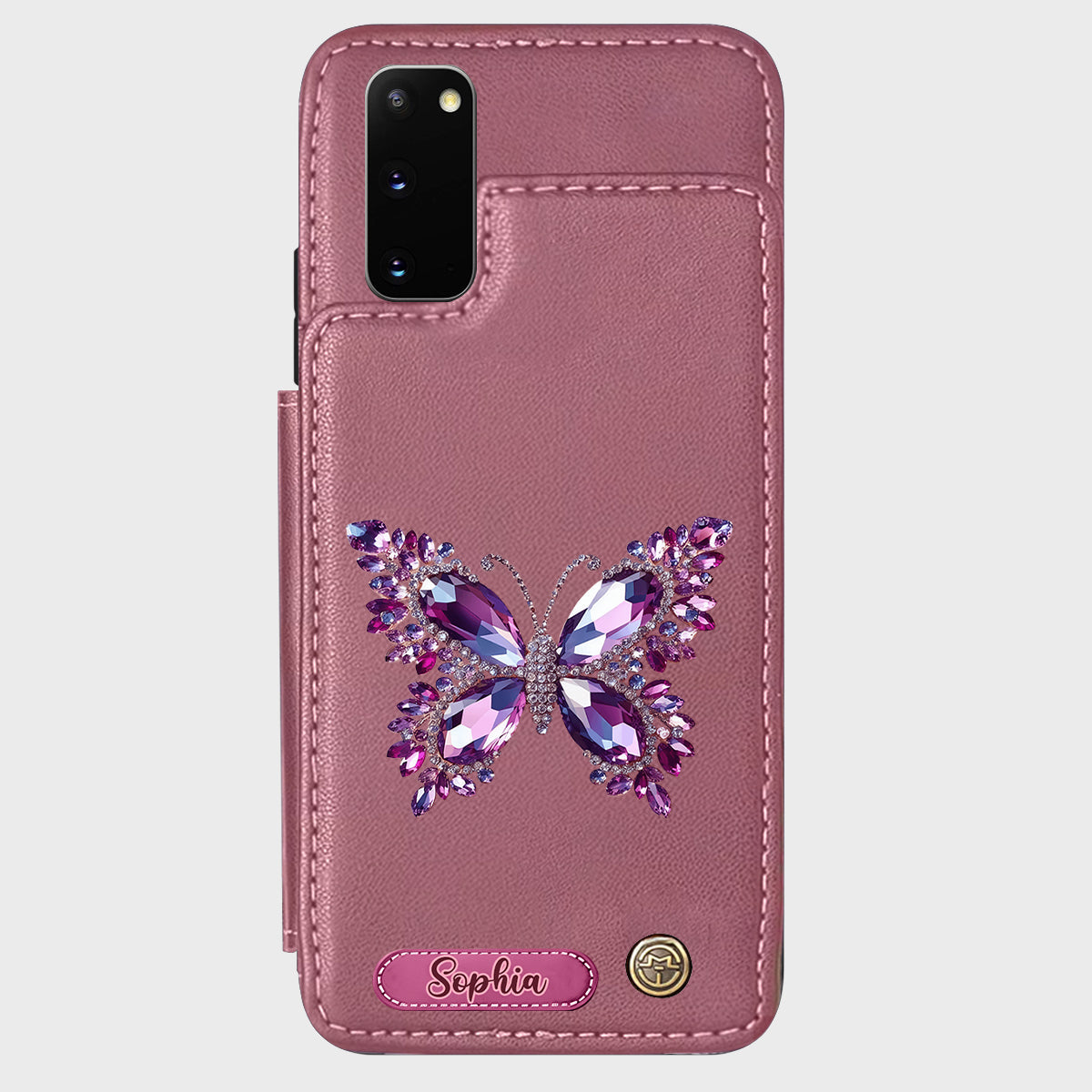 Beautiful Butterfly - Personalized Butterfly Wallet Phone Case