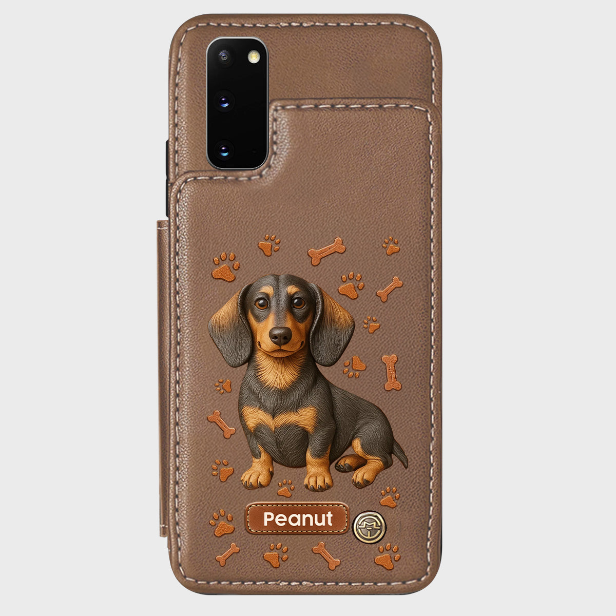 Love My Dog - Personalized Dachshund Wallet Phone Case
