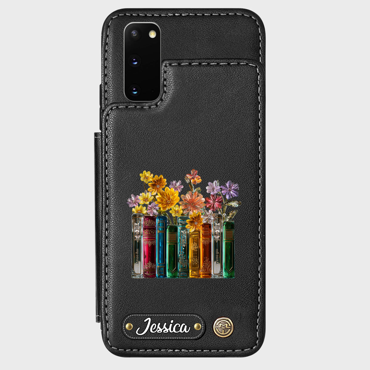 Books And Flowers - Personalized Book Wallet Phone Case