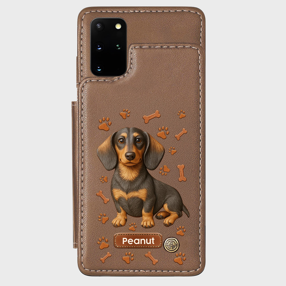 Love My Dog - Personalized Dachshund Wallet Phone Case