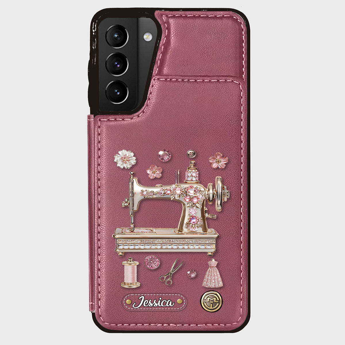 Beautiful Sewing Machine - Personalized Sewing Wallet Phone Case