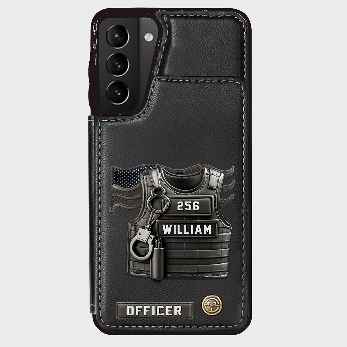 Serve And Protect - Personalized Police Officer Wallet Phone Case