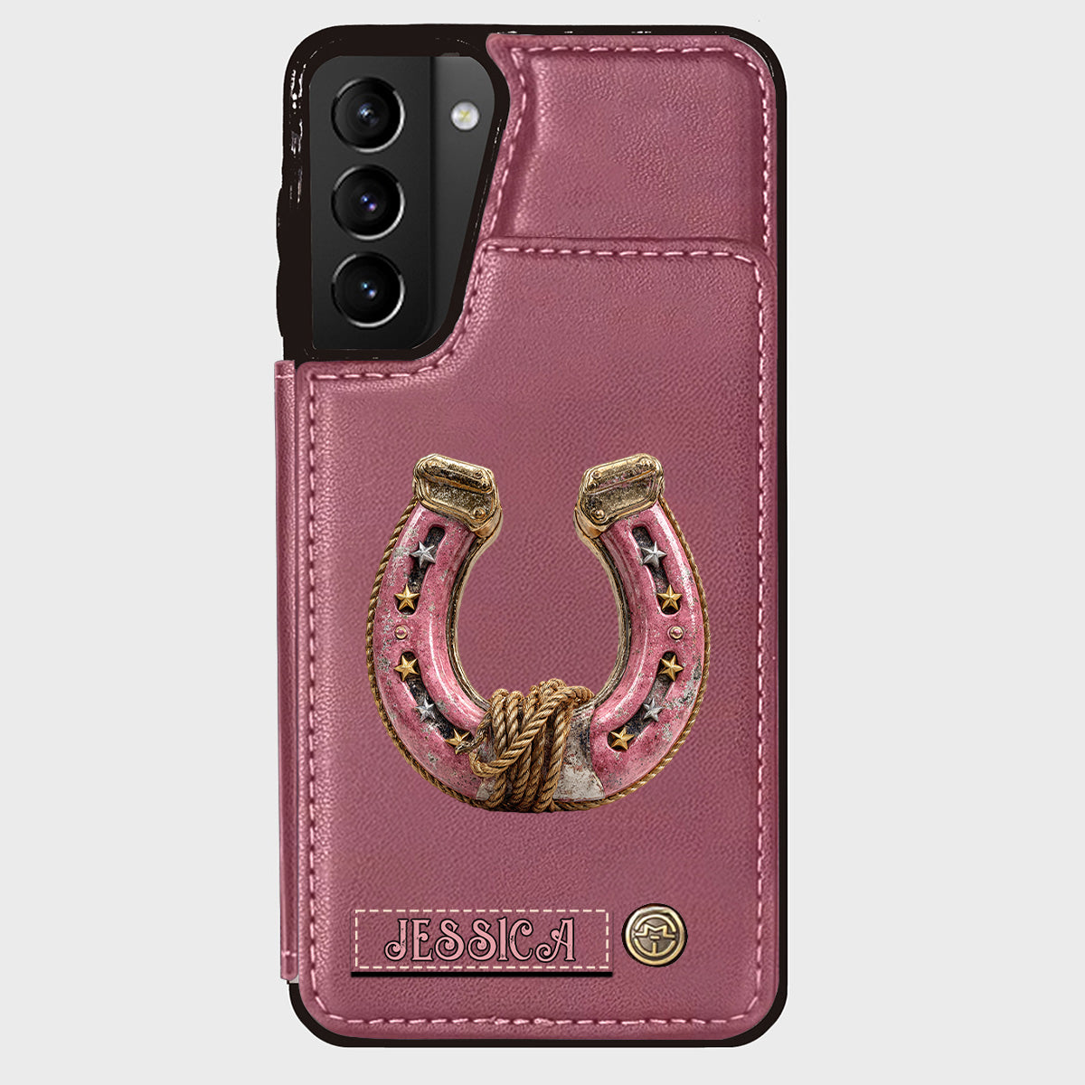 Horseshoe - Personalized Horse Wallet Phone Case