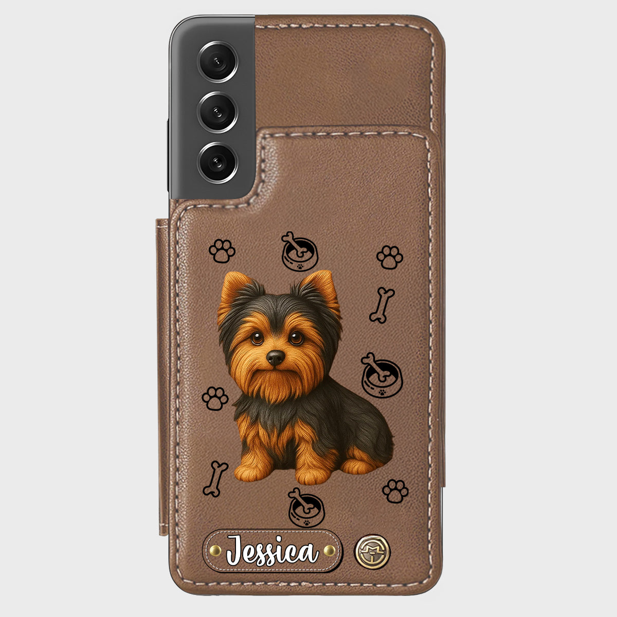 Love My Dog - Personalized Yorkshire Terriers Wallet Phone Case