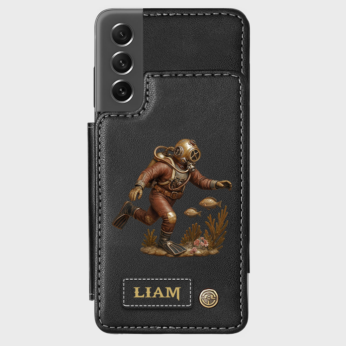 Scuba Diving Lovers Gift - Personalized Scuba Diving Wallet Phone Case