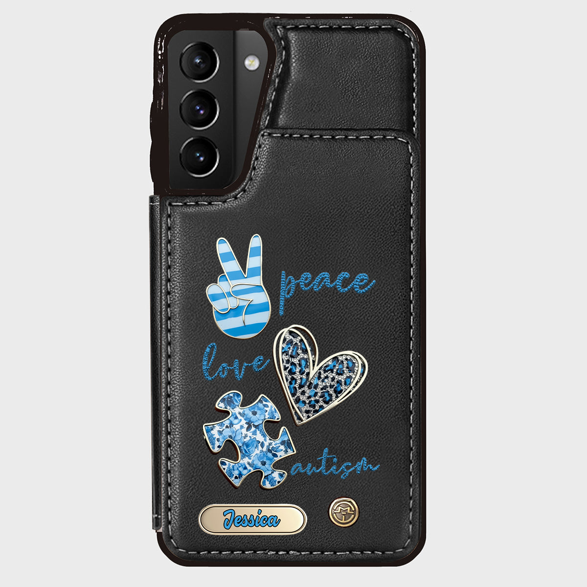 Autism Awareness - Personalized Autism Awareness Wallet Phone Case