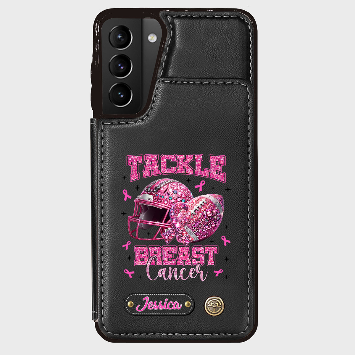 Pink Out - Personalized Football Wallet Phone Case