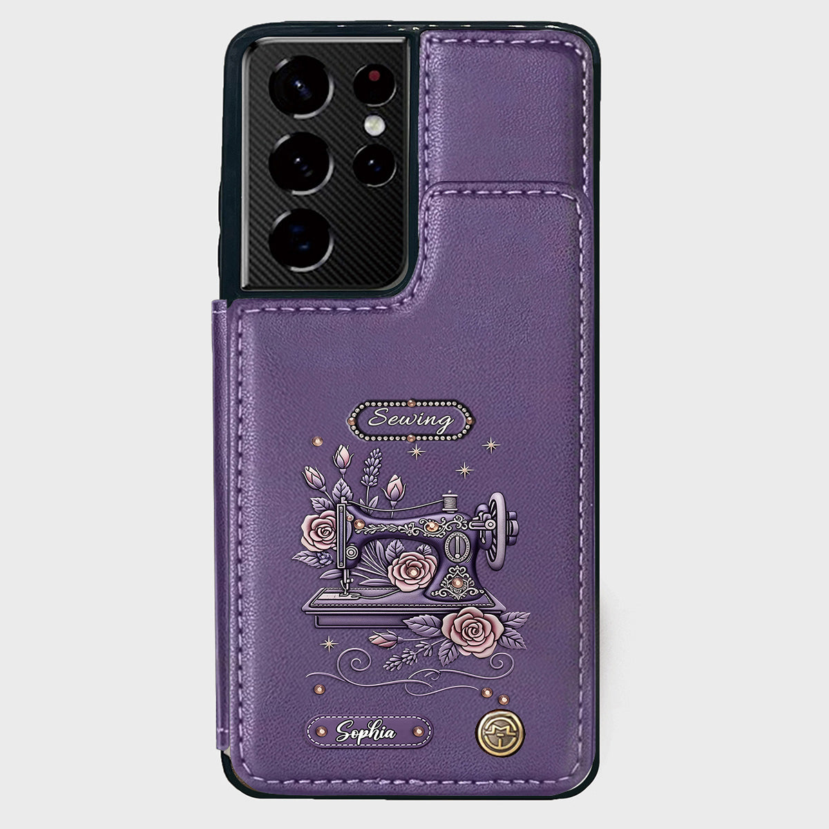 Love Sewing - Personalized Sewing Wallet Phone Case