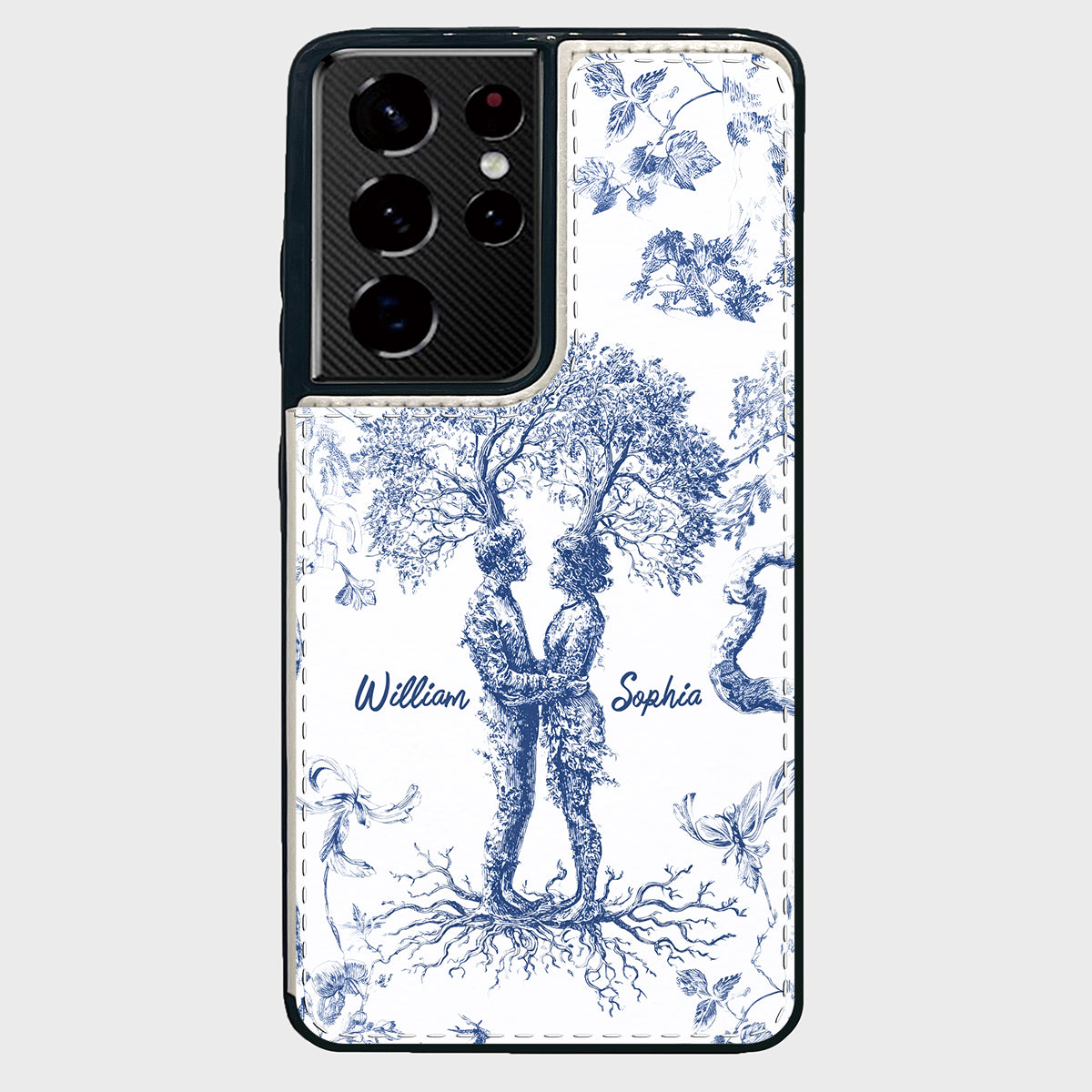 Anniversary Gift Toile De Jouy Style You & Me We Got This - Personalized Couple Foldable Wallet Phone Case