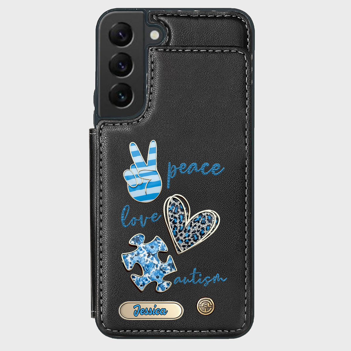 Autism Awareness - Personalized Autism Awareness Wallet Phone Case