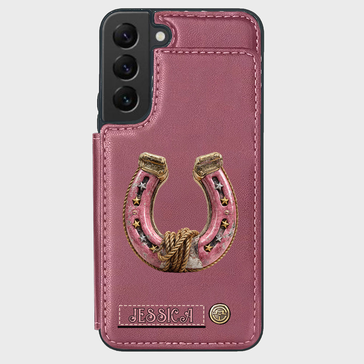 Horseshoe - Personalized Horse Wallet Phone Case