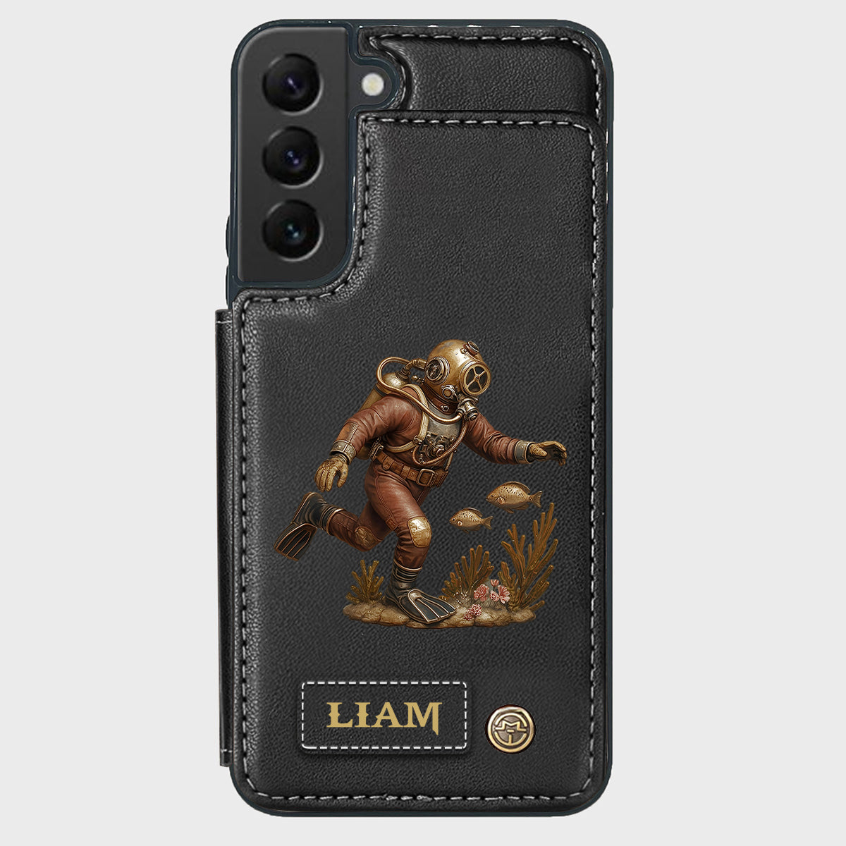 Scuba Diving Lovers Gift - Personalized Scuba Diving Wallet Phone Case