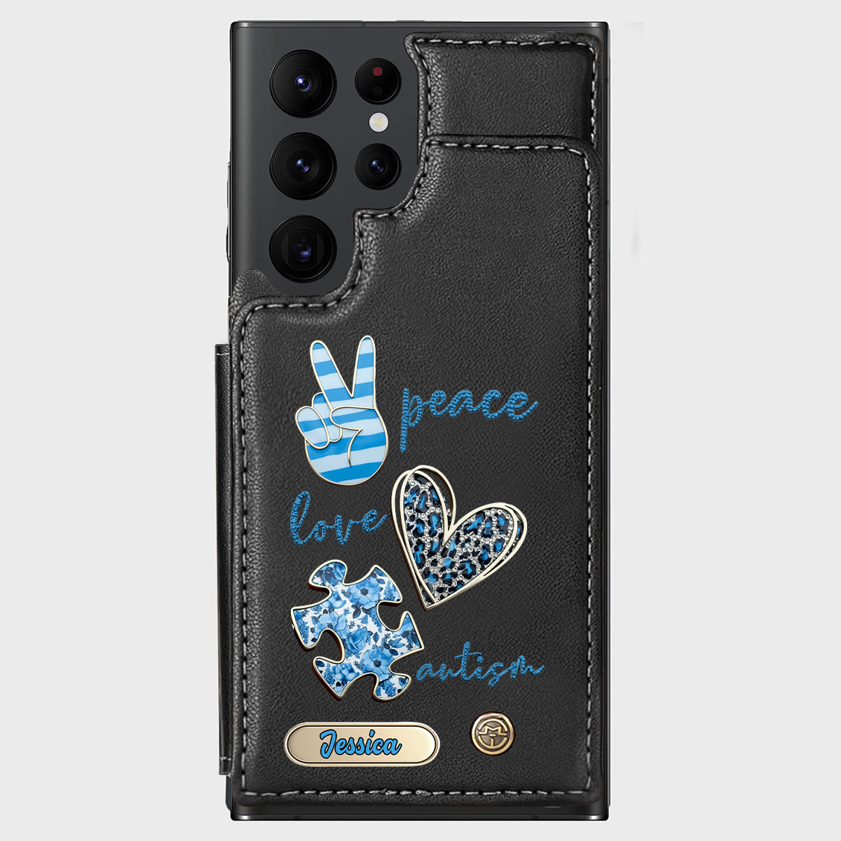 Autism Awareness - Personalized Autism Awareness Wallet Phone Case