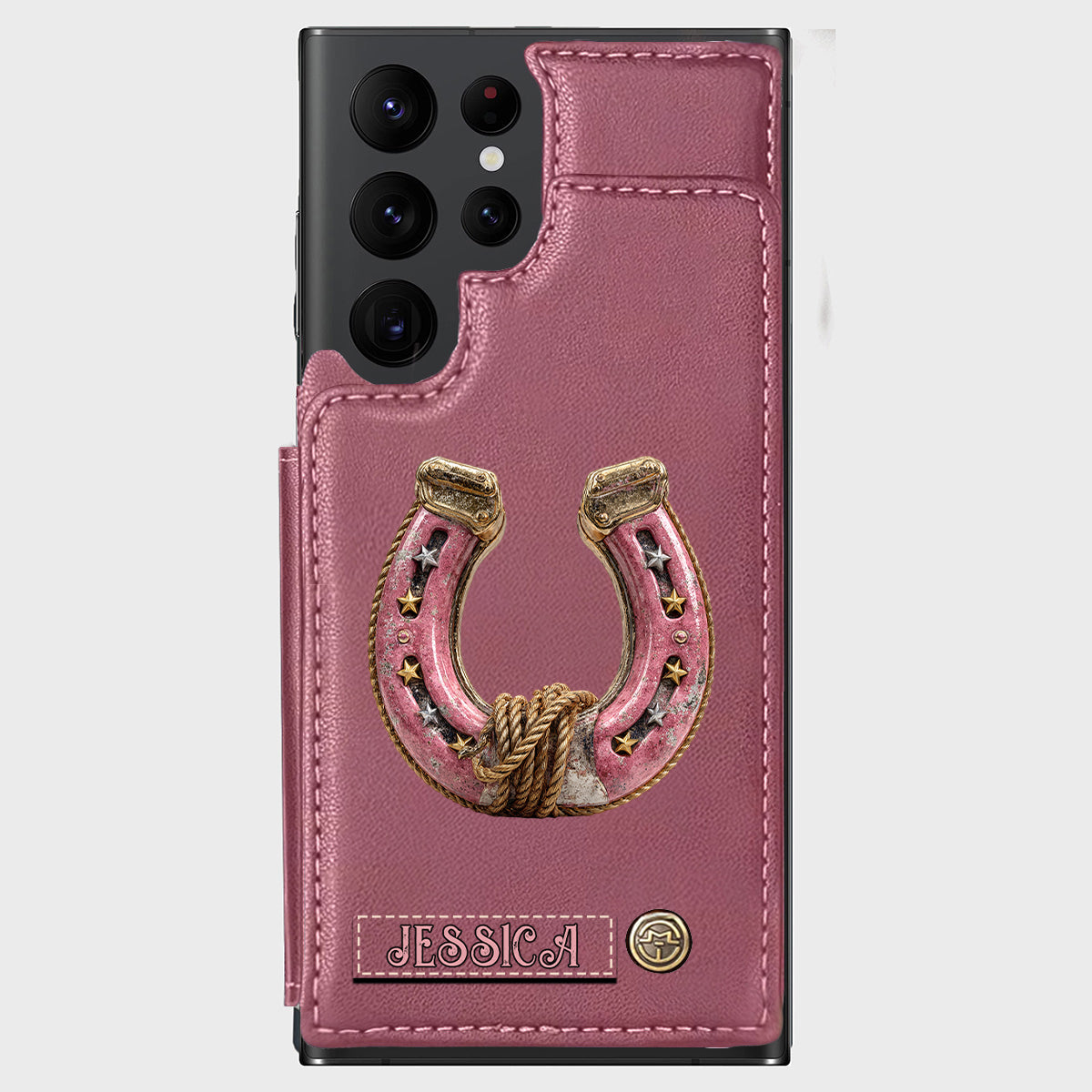 Horseshoe - Personalized Horse Wallet Phone Case