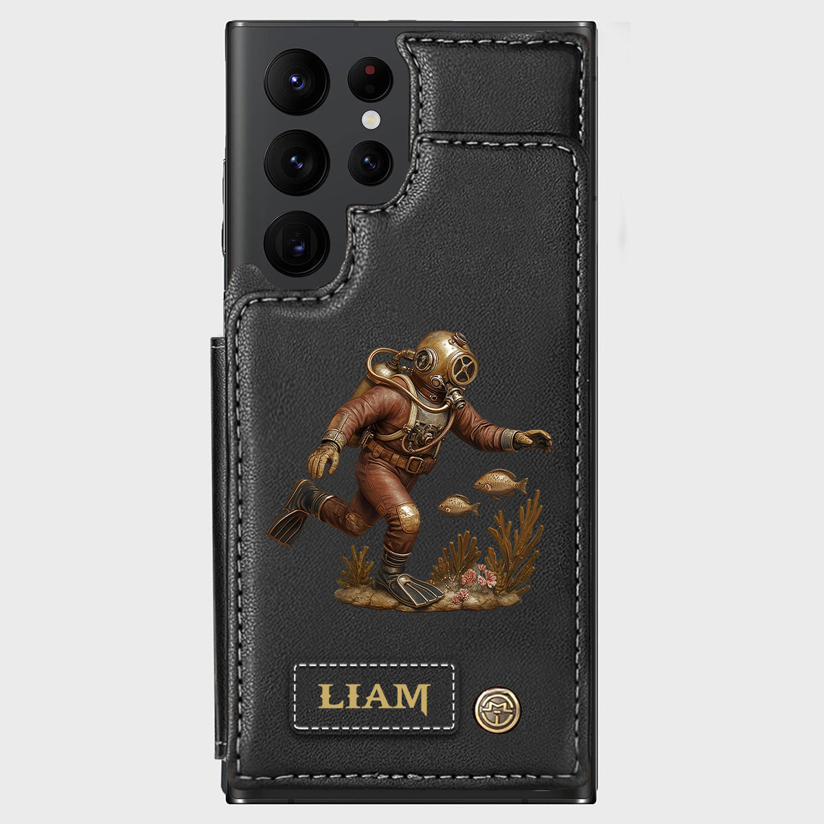 Scuba Diving Lovers Gift - Personalized Scuba Diving Wallet Phone Case