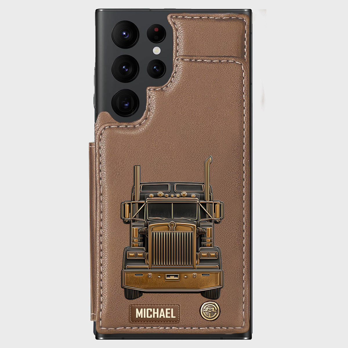 Truck Driver - Personalized Trucker Wallet Phone Case