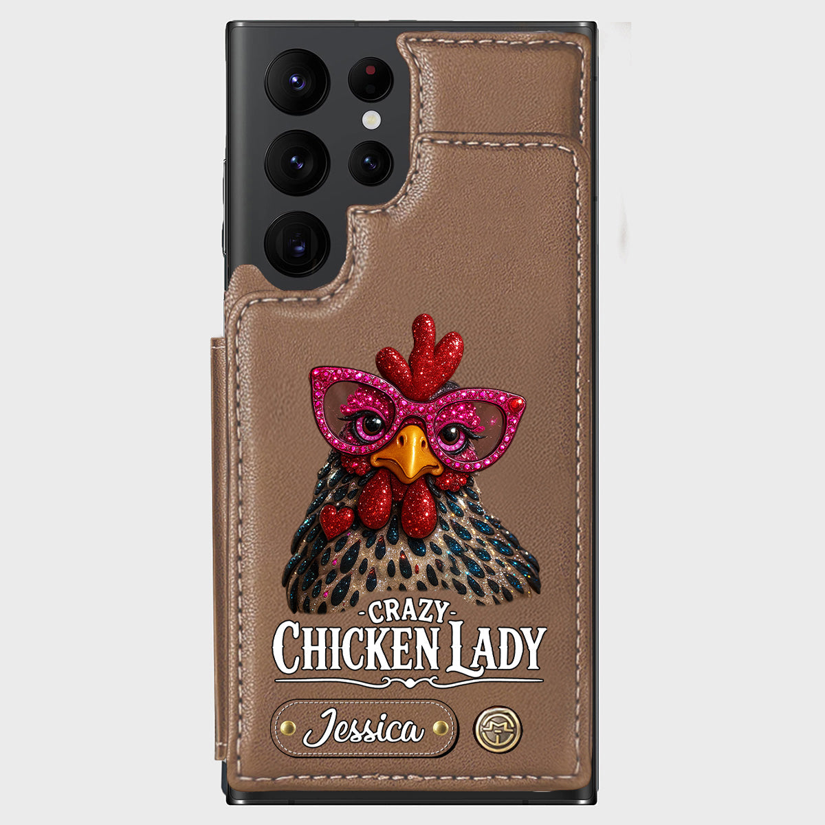 Crazy Chicken Lady - Personalized Chicken Wallet Phone Case