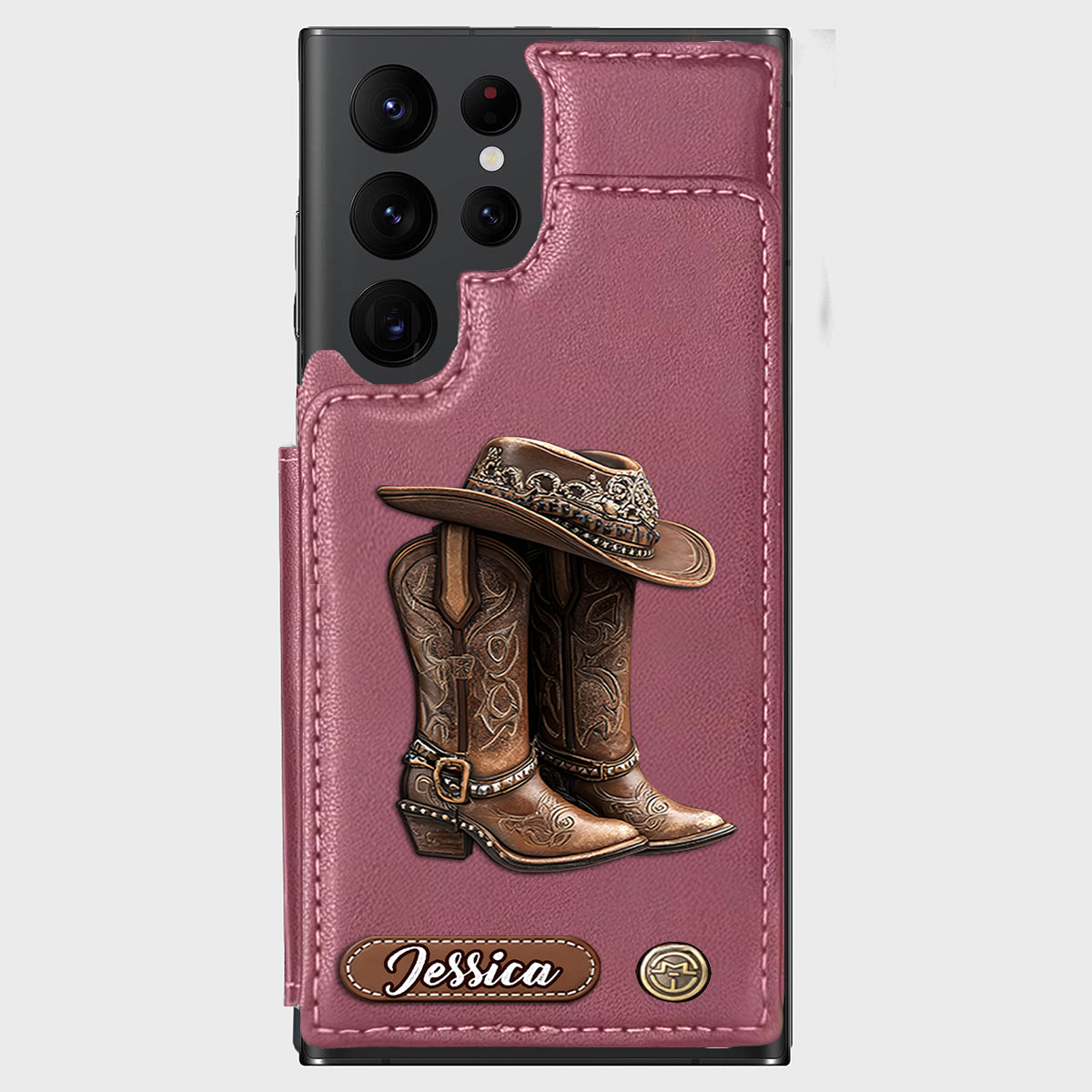Western Spirit - Personalized Cowgirl Wallet Phone Case