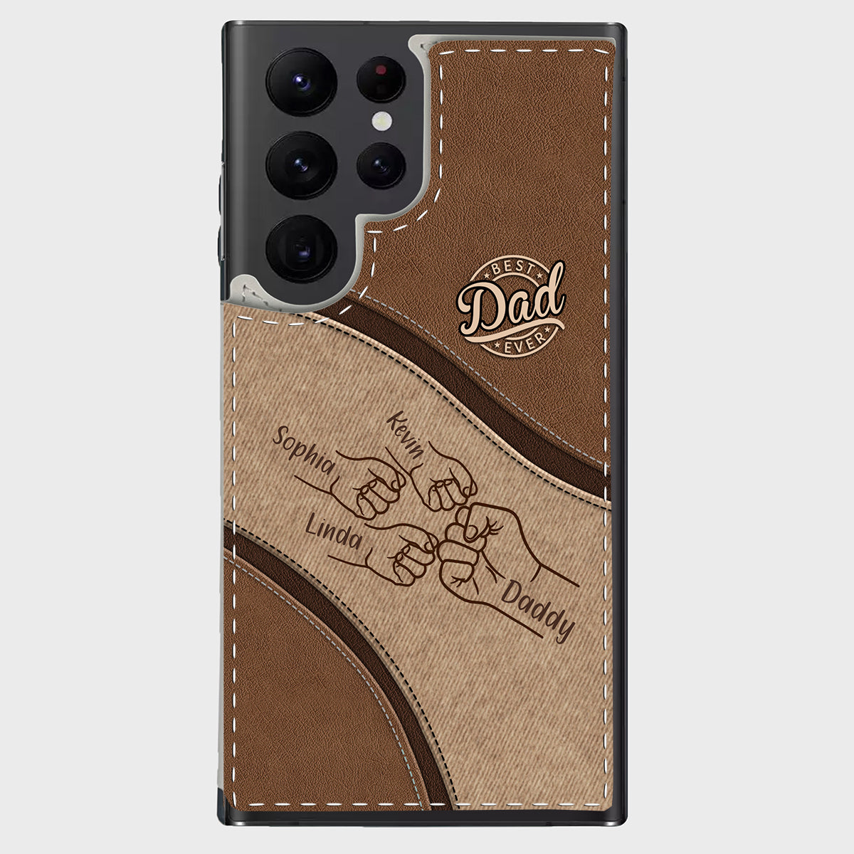 Fist Bump - Personalized Father Foldable Wallet Phone Case