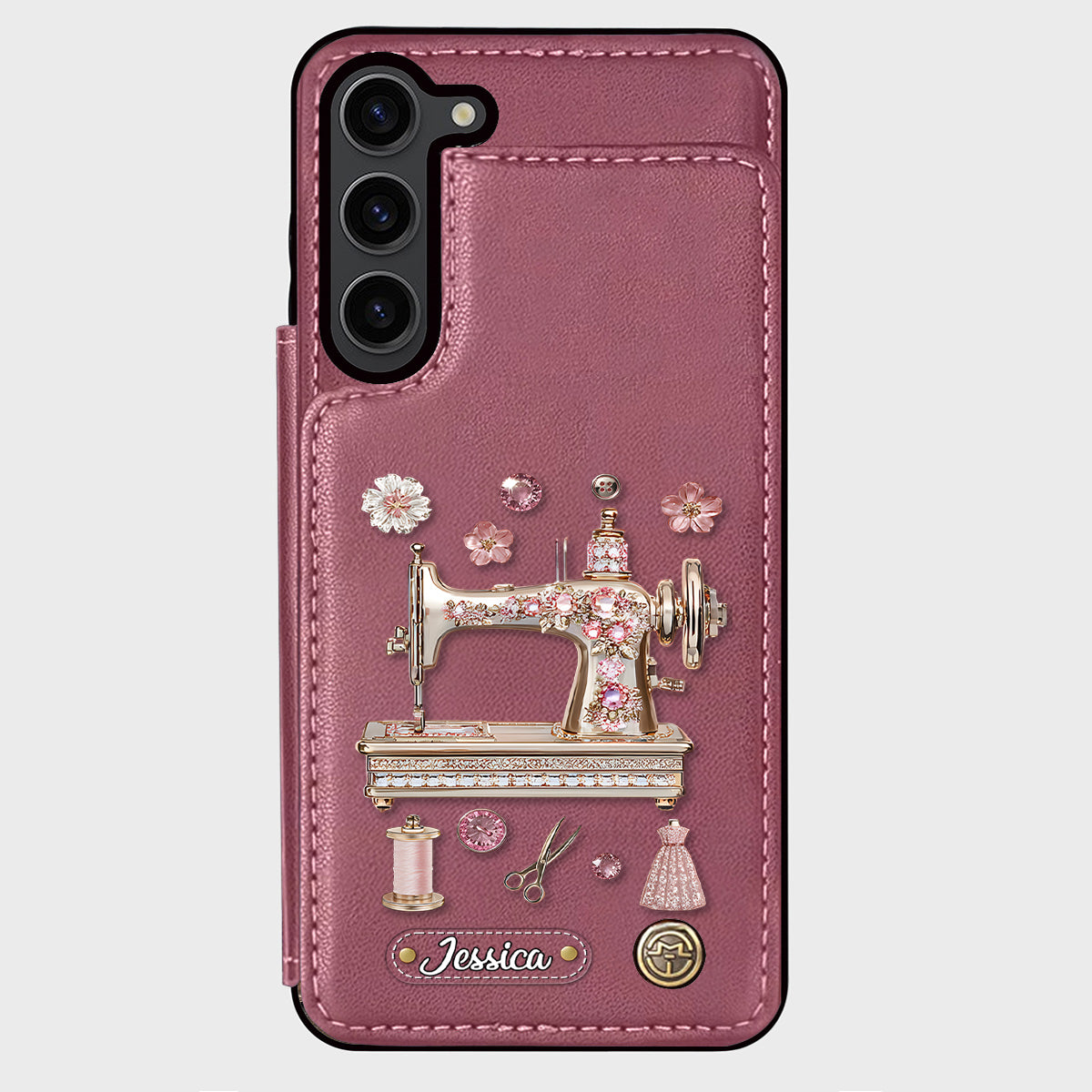 Beautiful Sewing Machine - Personalized Sewing Wallet Phone Case