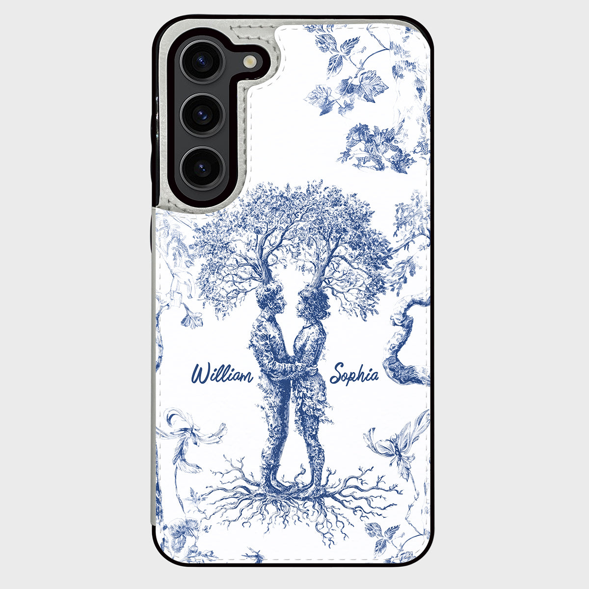 Anniversary Gift Toile De Jouy Style You & Me We Got This - Personalized Couple Foldable Wallet Phone Case