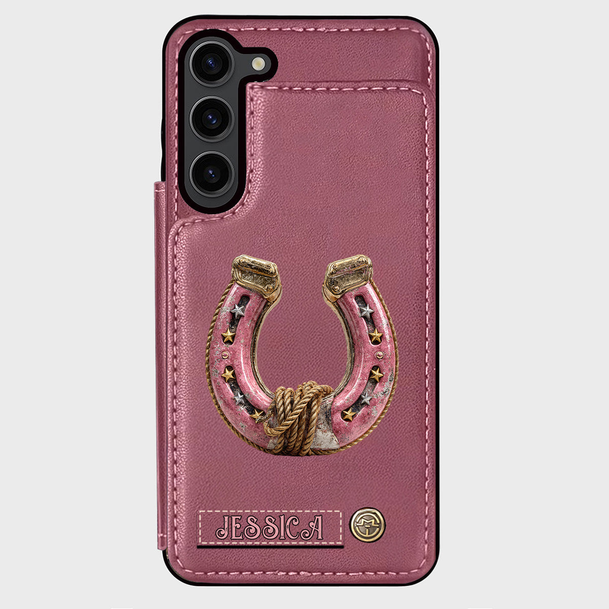 Horseshoe - Personalized Horse Wallet Phone Case