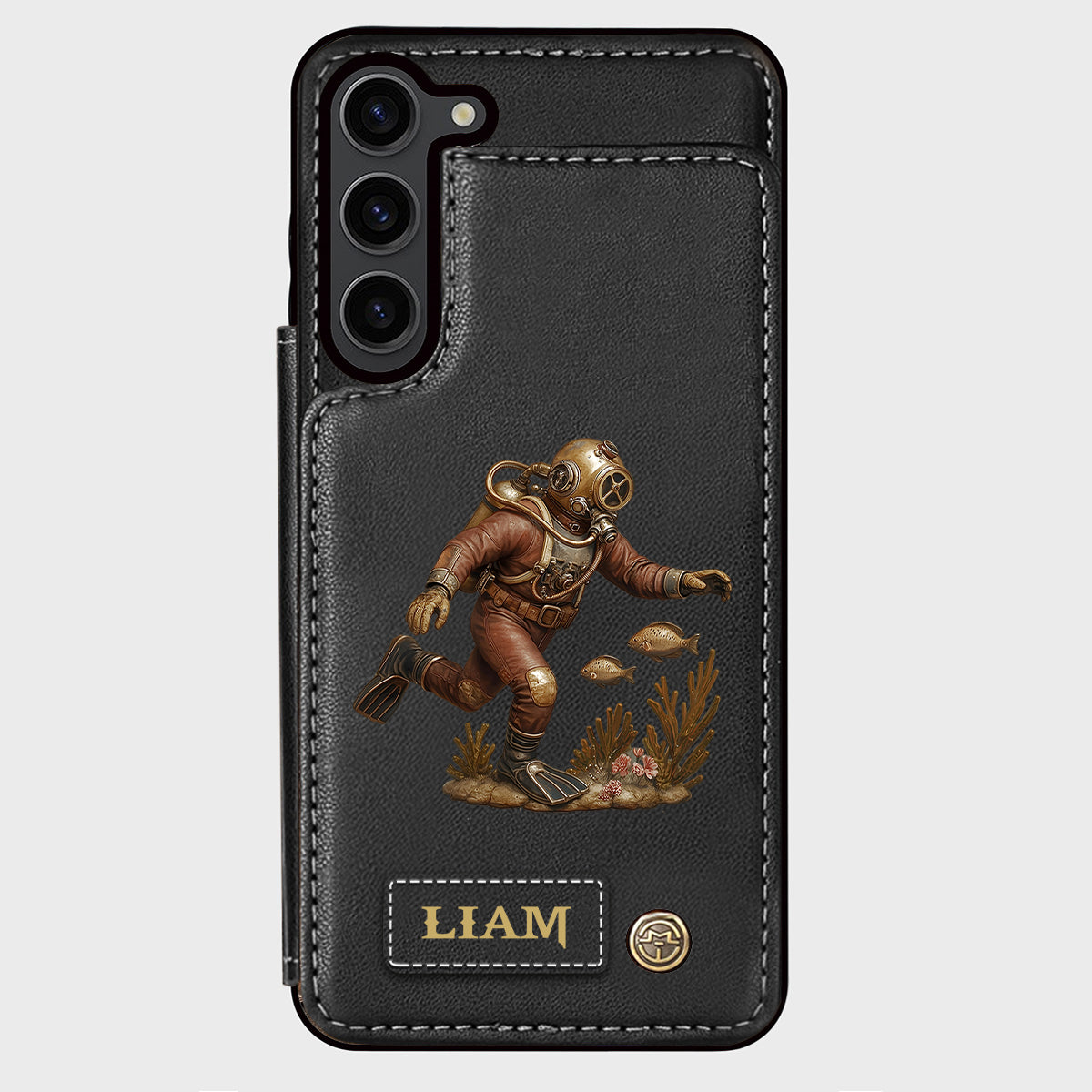 Scuba Diving Lovers Gift - Personalized Scuba Diving Wallet Phone Case