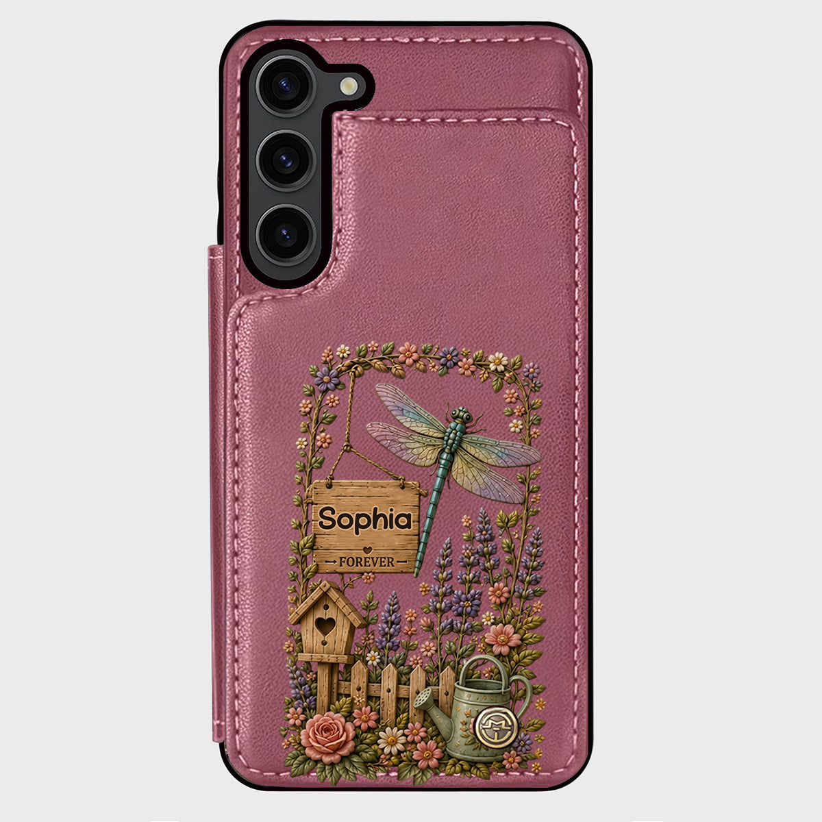 Humingbird, Dragonfly - Personalized Gardening Wallet Phone Case