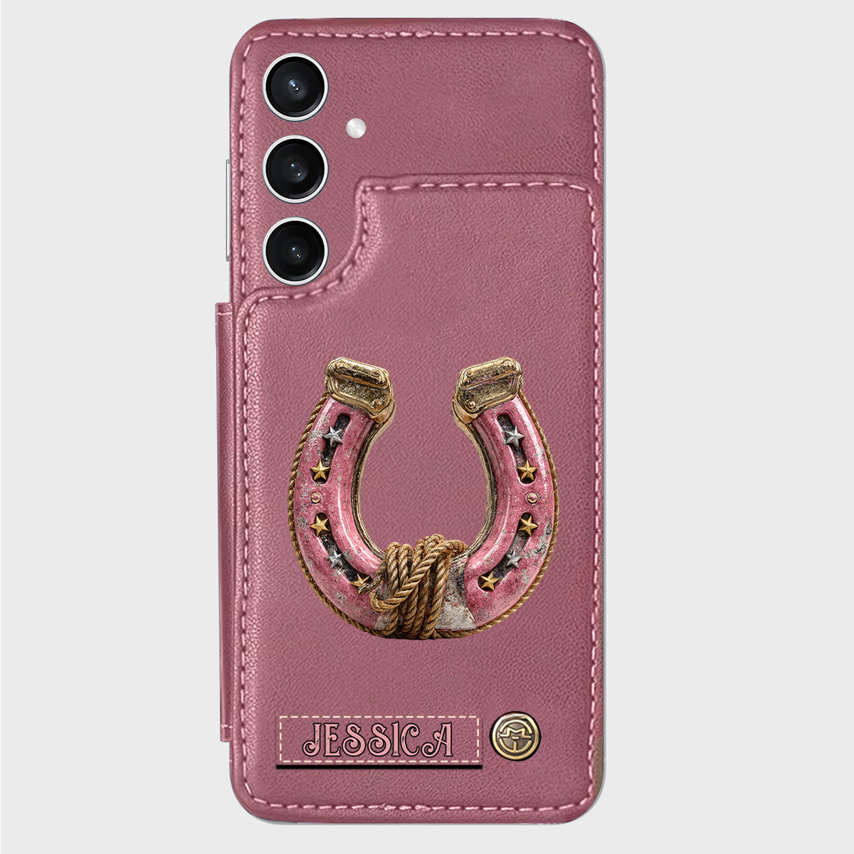 Horseshoe - Personalized Horse Wallet Phone Case