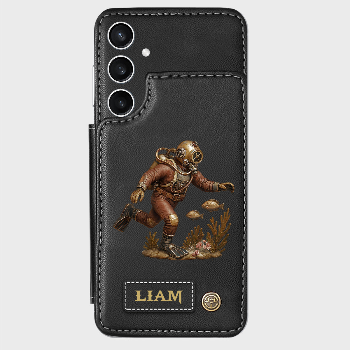 Scuba Diving Lovers Gift - Personalized Scuba Diving Wallet Phone Case