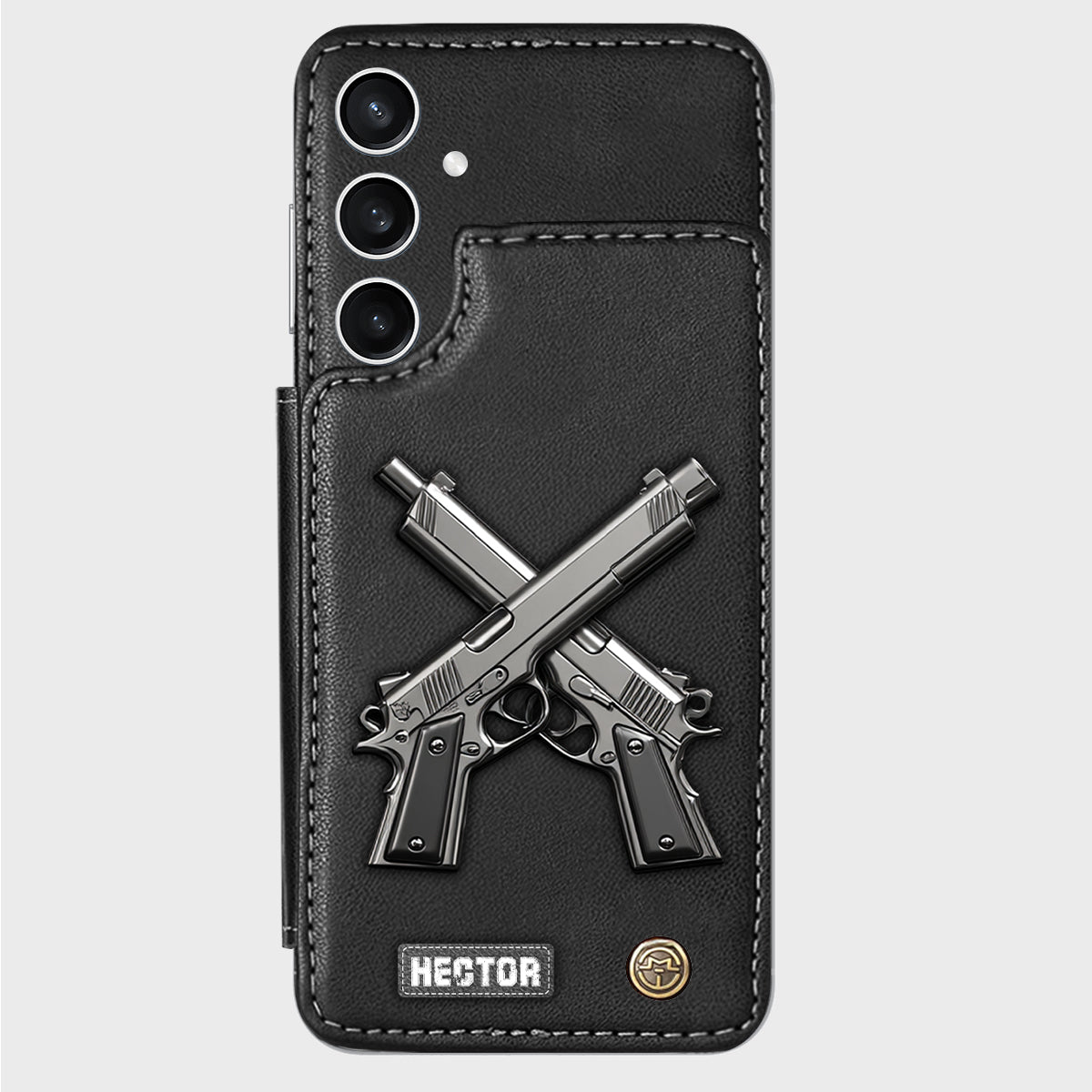 Crossed Pistols - Personalized Tactical equipment Wallet Phone Case