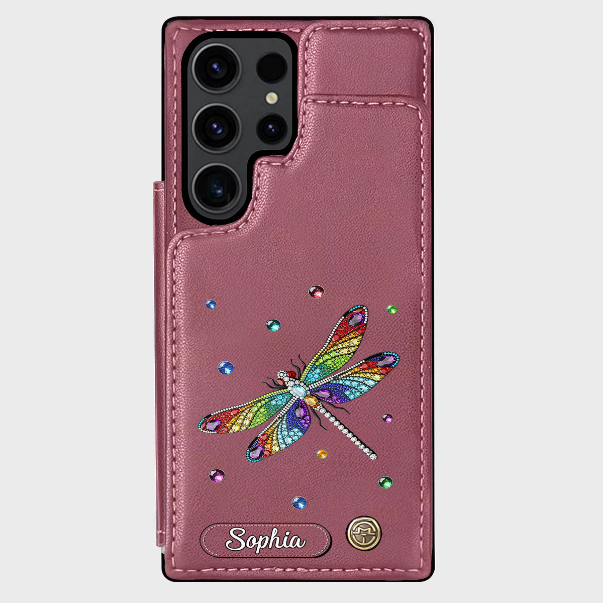 Beautiful Dragonfly - Personalized Dragonfly Wallet Phone Case