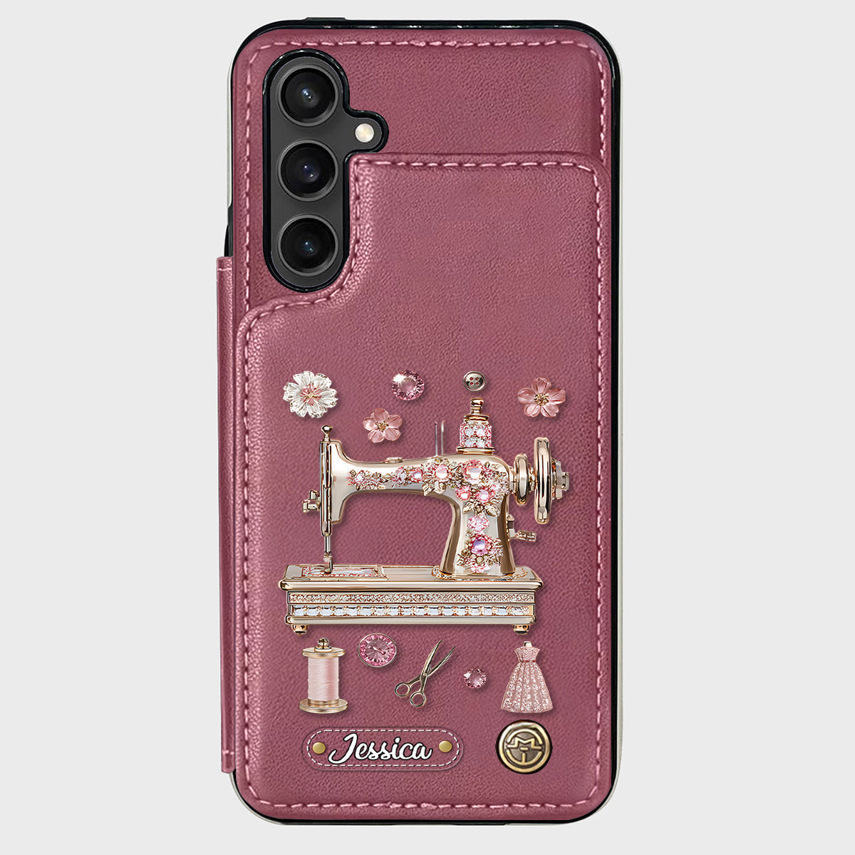Beautiful Sewing Machine - Personalized Sewing Wallet Phone Case