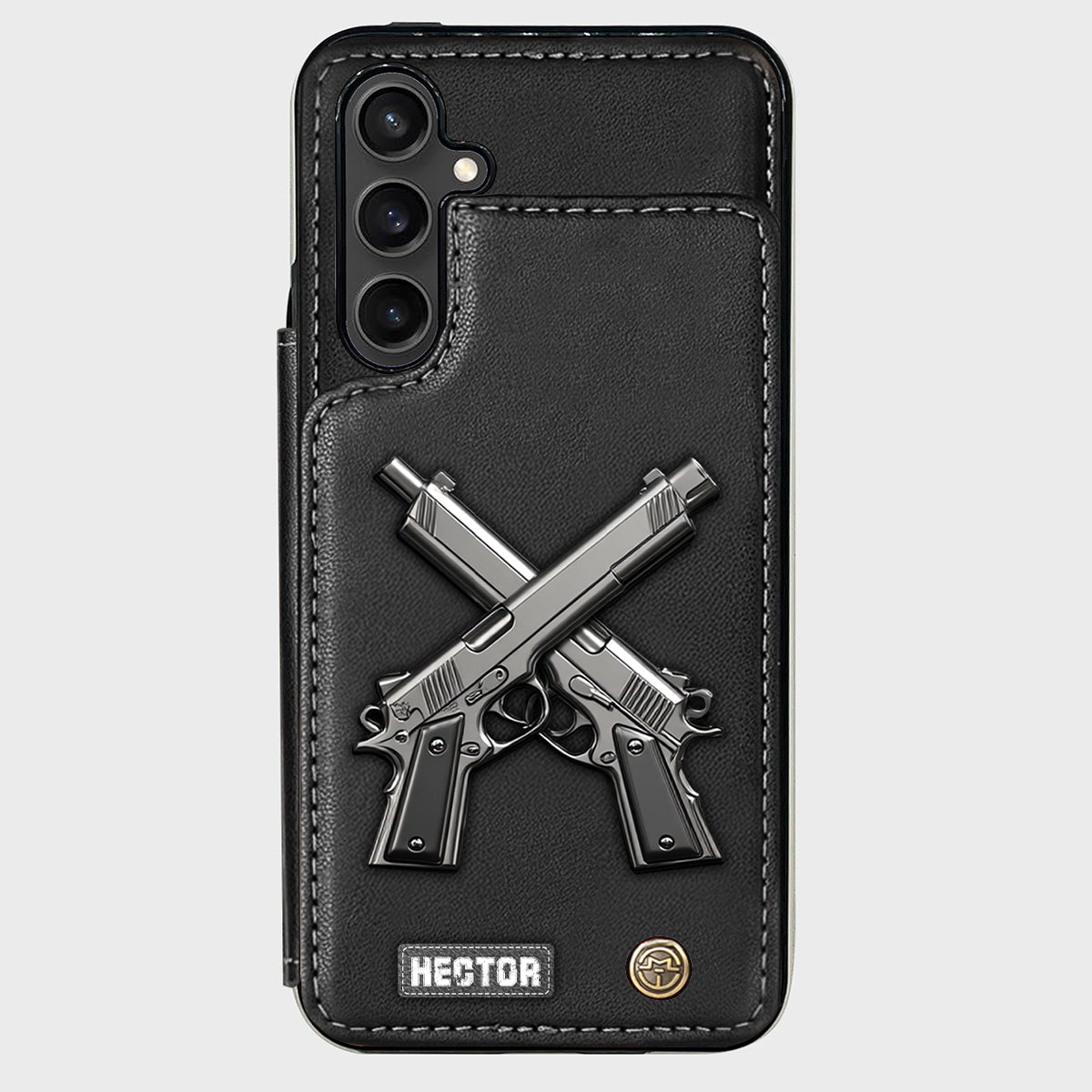 Crossed Pistols - Personalized Tactical equipment Wallet Phone Case