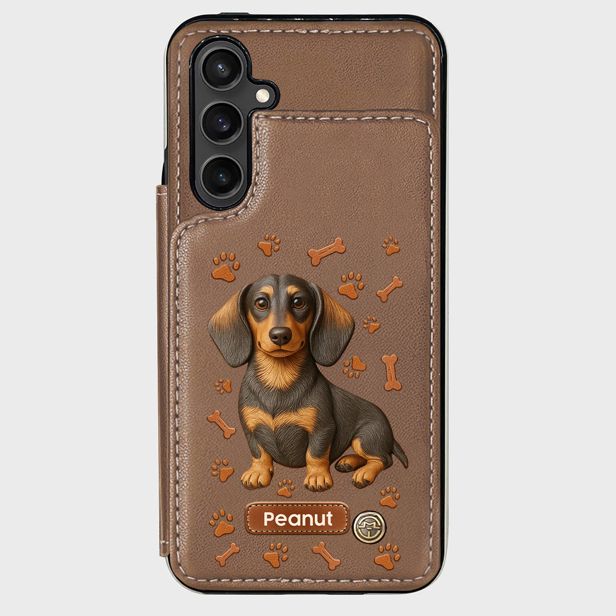 Love My Dog - Personalized Dachshund Wallet Phone Case