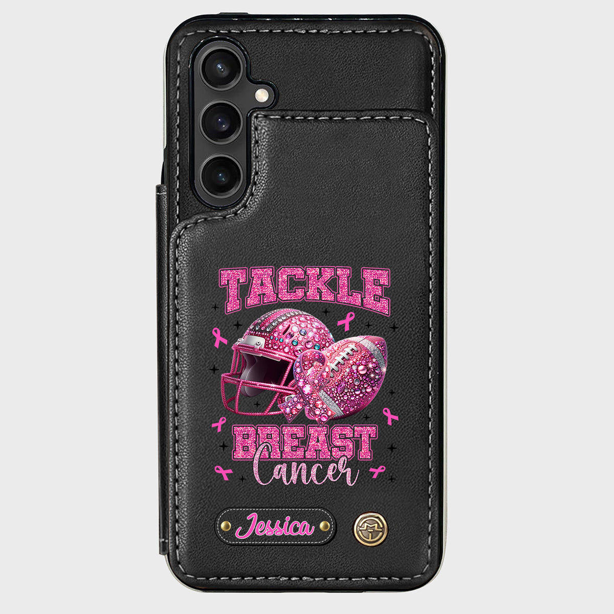 Pink Out - Personalized Football Wallet Phone Case