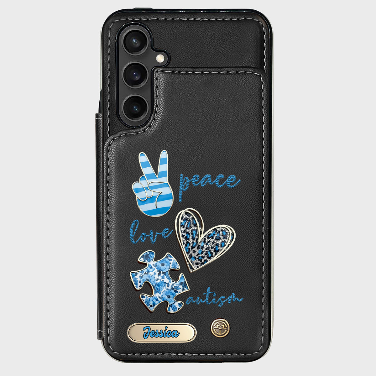 Autism Awareness - Personalized Autism Awareness Wallet Phone Case