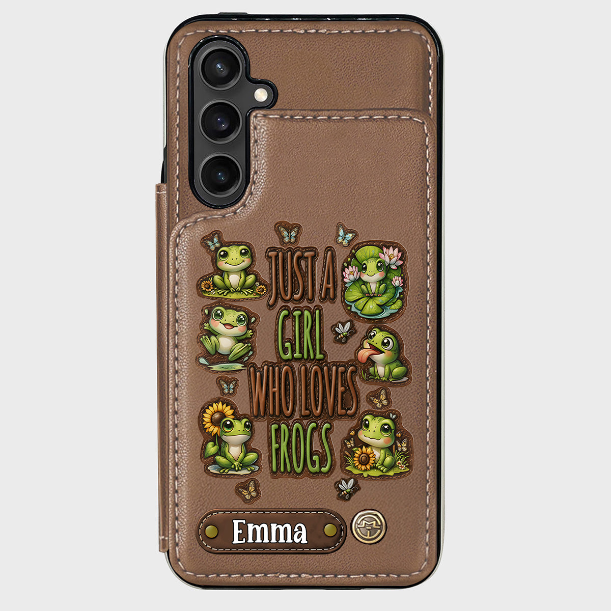 Just A Girl Who Loves Frogs - Personalized Frog Wallet Phone Case