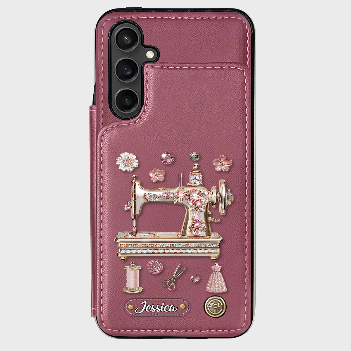 Beautiful Sewing Machine - Personalized Sewing Wallet Phone Case
