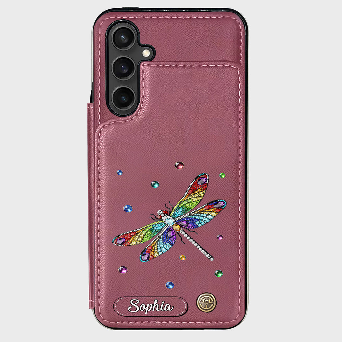 Beautiful Dragonfly - Personalized Dragonfly Wallet Phone Case