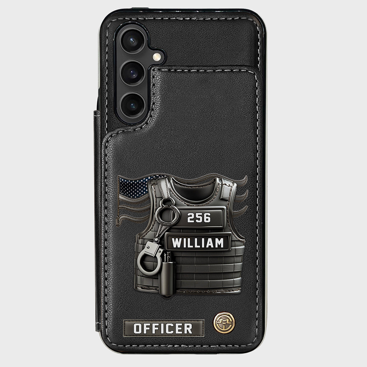 Serve And Protect - Personalized Police Officer Wallet Phone Case
