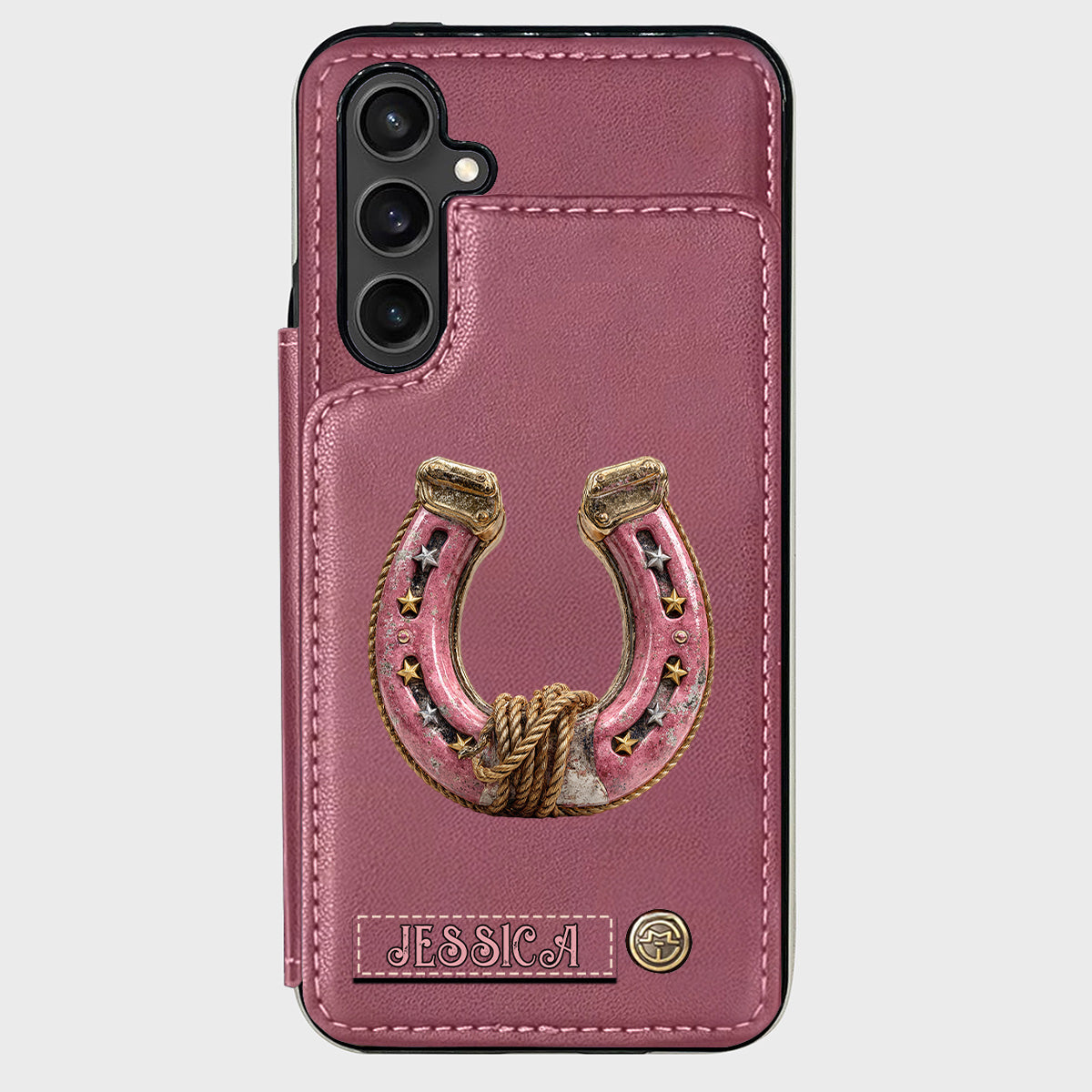 Horseshoe - Personalized Horse Wallet Phone Case