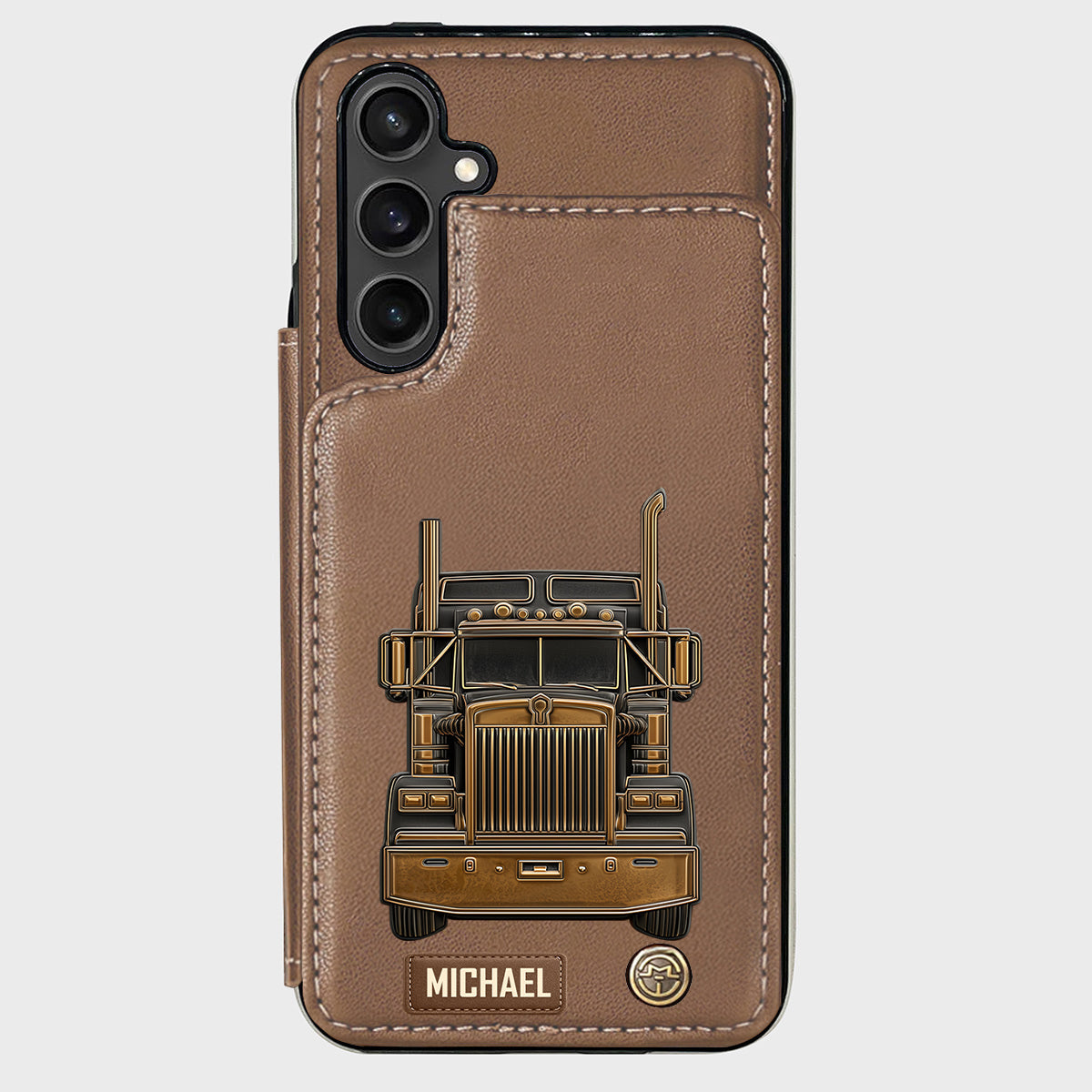 Truck Driver - Personalized Trucker Wallet Phone Case