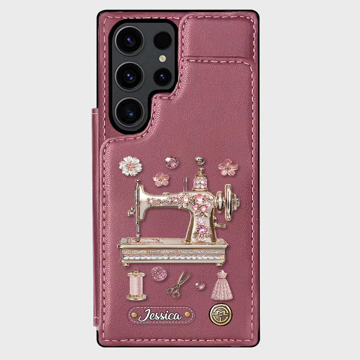 Beautiful Sewing Machine - Personalized Sewing Wallet Phone Case