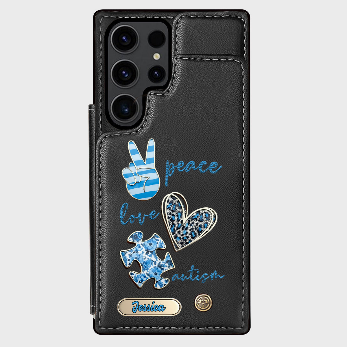 Autism Awareness - Personalized Autism Awareness Wallet Phone Case