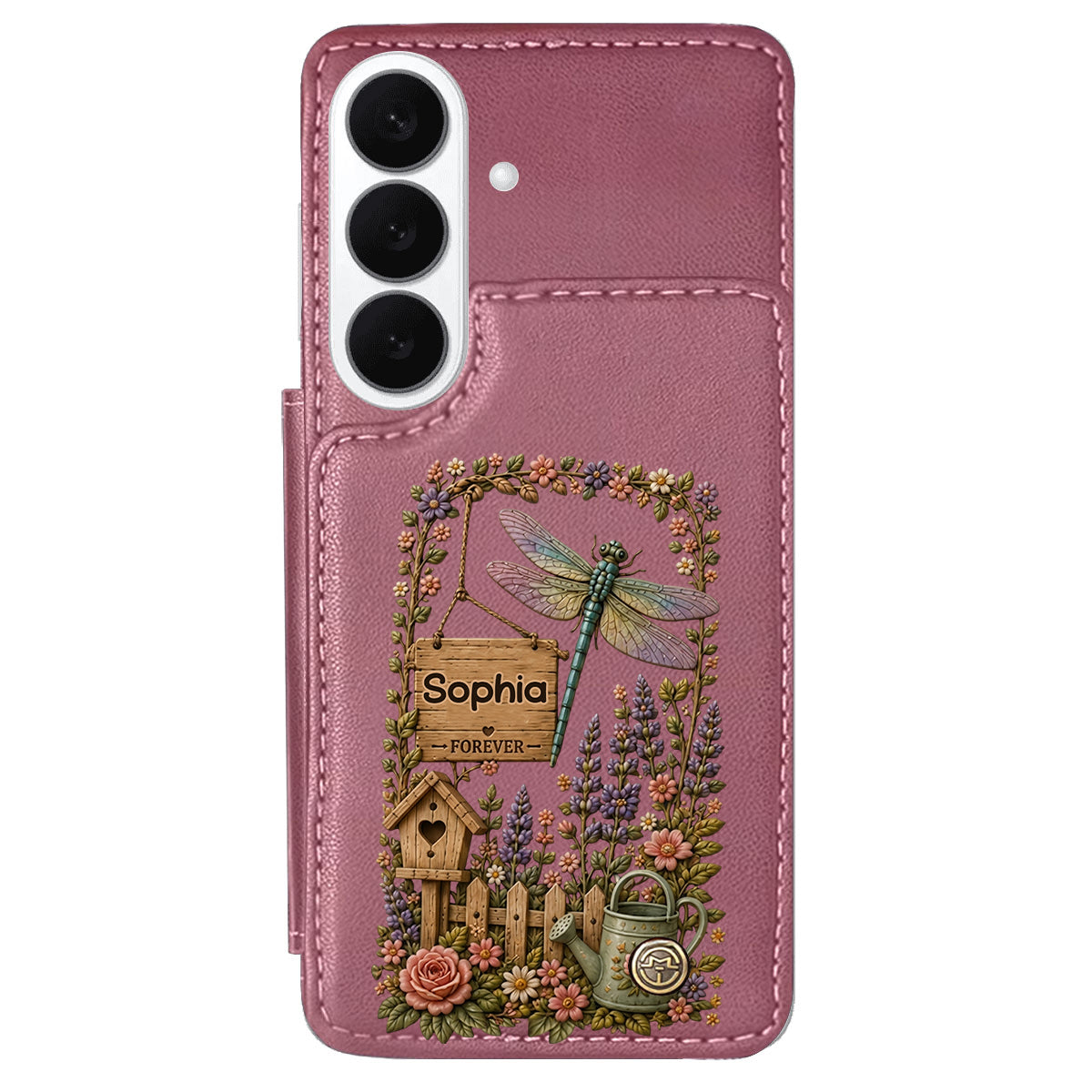 Humingbird, Dragonfly - Personalized Gardening Wallet Phone Case