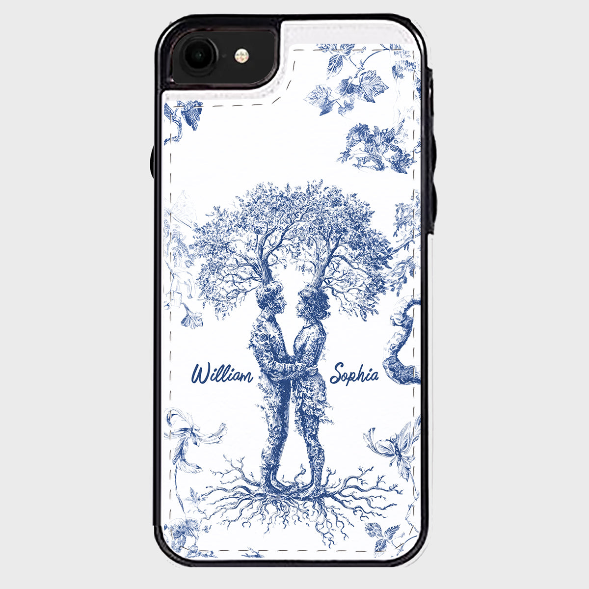 Anniversary Gift Toile De Jouy Style You & Me We Got This - Personalized Couple Foldable Wallet Phone Case