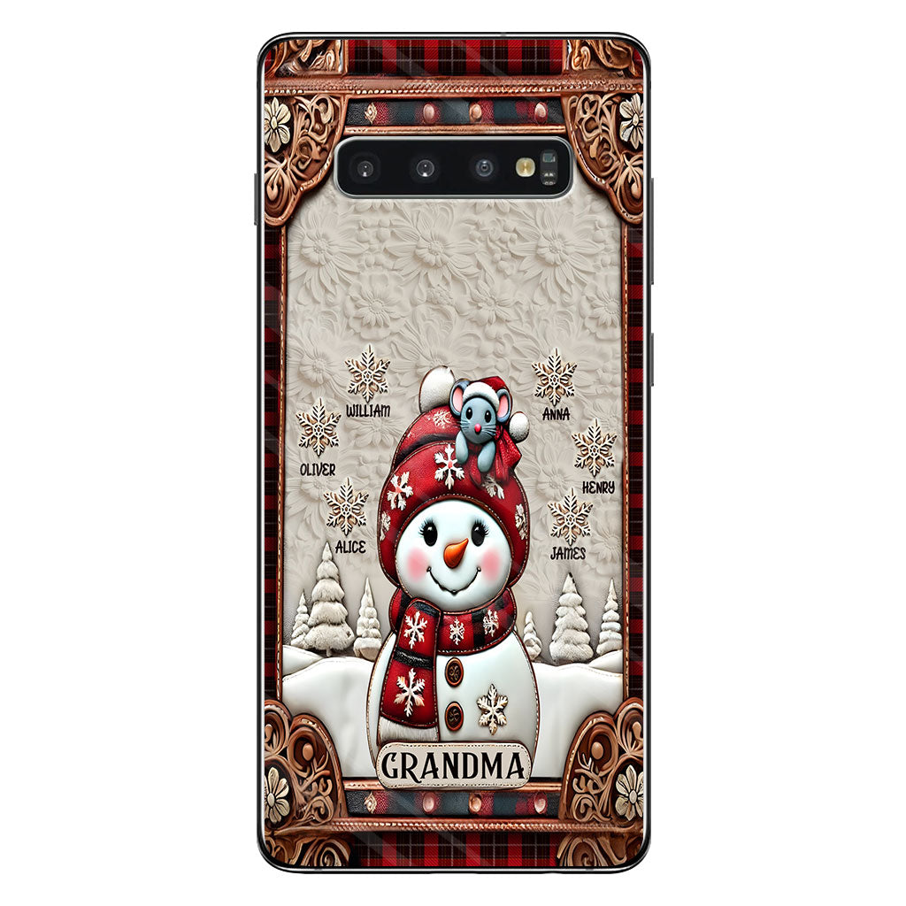 Grandma Snowman Christmas - Personalized Grandma Phone Case
