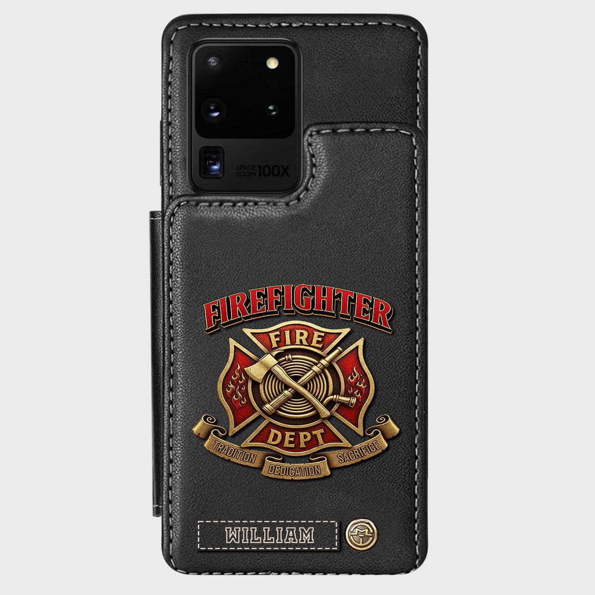 Fier pompier - Étui portefeuille personnalisé pour téléphone portable - Pompier