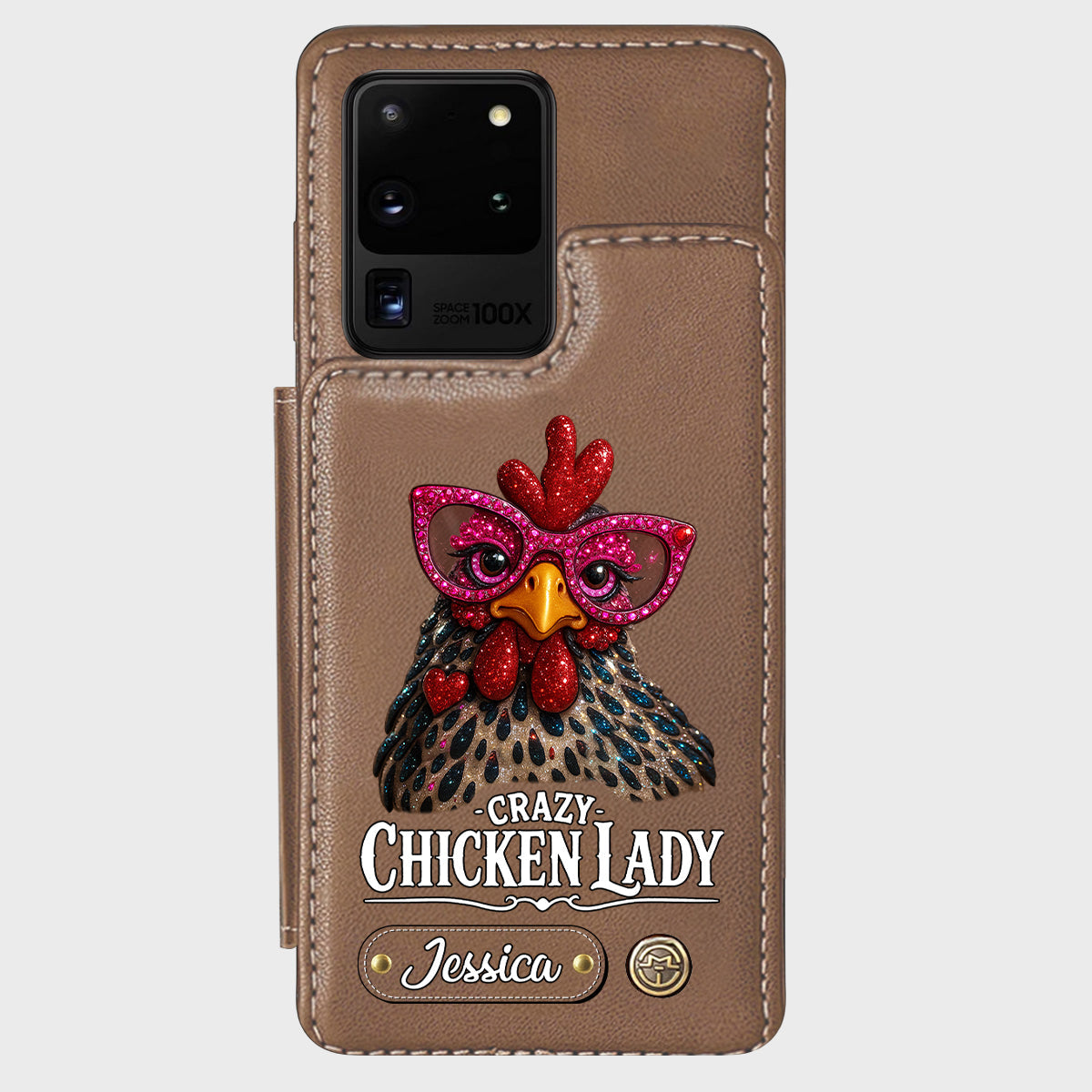 Crazy Chicken Lady - Personalized Chicken Wallet Phone Case